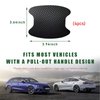 Dickno 4PCS Car Door Handle Sticker, Non-Marking Carbon Fiber Auto Door Handle Protective Films, Anti-Scratch Automotive Door Cup Protector, Universal Vehicle Decor Accessories (Black)