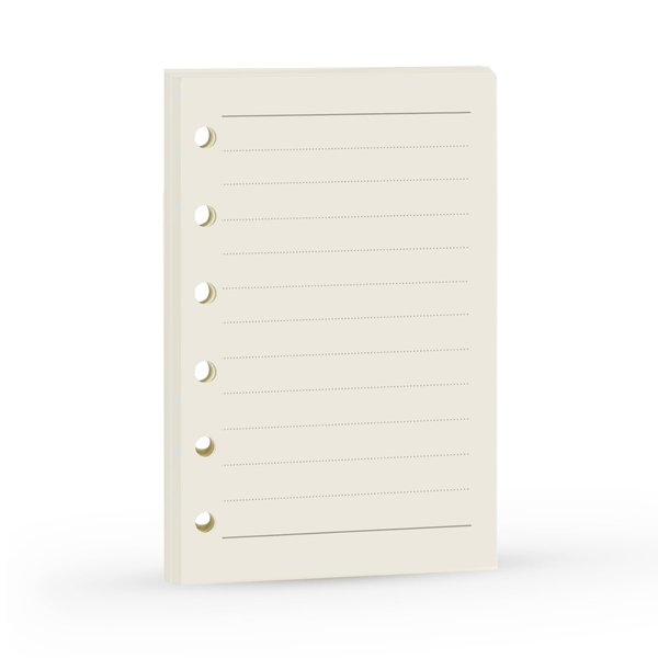 A7 Planner Refill, A7 Agenda Refill Paper Rulled Line for 6 Rings Filofax, Personal Mini Journal Inserts, 6 Holes/100gsm,Pocket Size 4.84 x 3.23'', Harphia