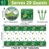 gisgfim Garbage Truck Birthday Party Supplies Trash Trucks Birthday Party Tableware Includes Party Plates Napkins Fork and Garbage Truck Theme Tablecloth for Birthday Parties Decorations Set Serve 20
