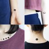 Oottati 2 Sheets Small Tiny Temporary Tattoo Stickers Finger Cute Black Skull Cherry Star Pin Elephant Fish Bone Heart