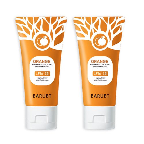 Orange Exfoliating Gel, Moisturizer Face Body Scrub Gel,Deep Cleansing Moisturizing Facial Exfoliator,Natural Orange Peeling Gel Face Scrub (2PCS)
