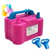 Electric Balloon Pump,110V 600W Portable Dual Nozzles Balloon Pump,Air Pump Balloon Blower for Party Decorations with Tying Tool(Rose Red)