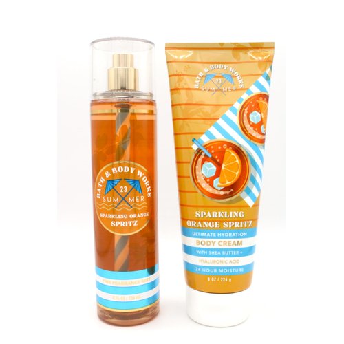 Generic Sparkling Orange Spritz, Bath and Body, Fine Fragrance Mist and Body Cream Bundle Set