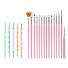 FULINJOY 20PCS Nail Art Design Tools, 15PCS Painting Brushes Set with 5PCS Dotting Pens