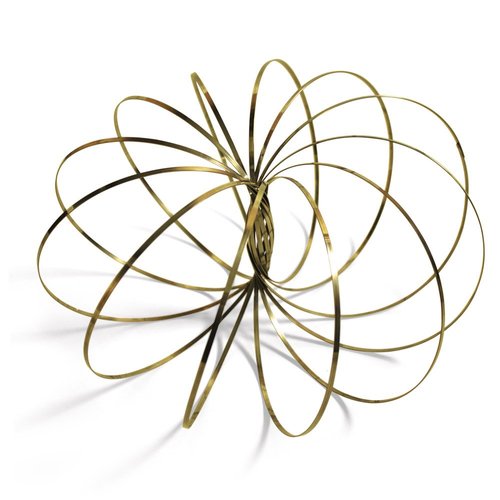 Original GeoFlux Mesmerizing 3-D Kinetic Sculpture & Interactive Spring Toy (Gold)