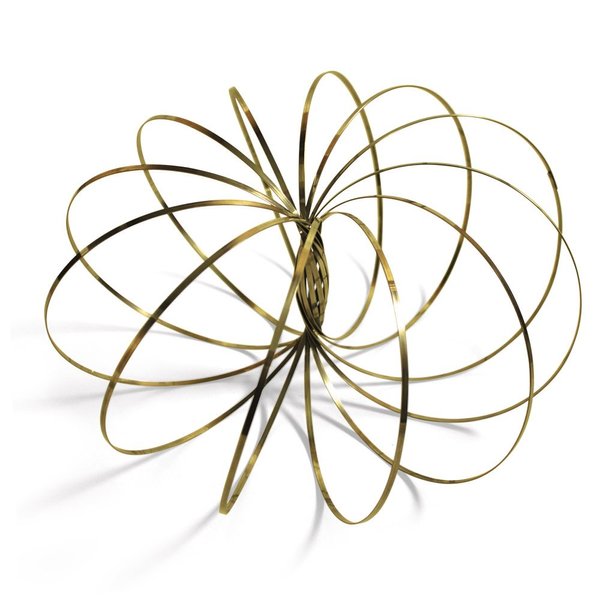 Original GeoFlux Mesmerizing 3-D Kinetic Sculpture & Interactive Spring Toy (Gold)