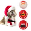 LUCKITTY 3 Packs Christmas Dog Tennis Balls Interactive Toy Puppy for Small Medium Dogs Training Playing- Santa Claus Patterns 2.5 Inch