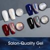 Gellen Cat Eye Gel Nail Polish - 18ml Rainbow Cateye Gel Polish with Magnet Stick Glitter Reflective Holographic Nail Polish UV Gel Magnetic Nail Polish Party Nail Art