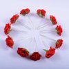 6Pcs U-Shape Red Rose Hair Clip Womens Bridal Flower Hair Pins Hair Accessories for Wedding Birthday Dance