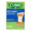 CURAD Flex-Fabric Adhesive Fingertip Bandages, Skin-Friendly Adhesive, 2 x 1.75 Inches, Breathable Fabric, 100 Bandages Per Box