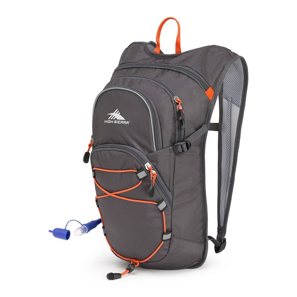 High Sierra HydraHike Hydration Backpack, Lightweight Running Backpack, Cycling, Hiking, for Men, Women & Kids, Mercury/Redline, 8L