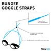 Flow Goggle Strap Kit (2-Pack) - Replacement Bungee Cord Straps for Swim Goggles (Solid Blue)
