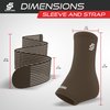 Sleeve Stars Ankle Brace for Sprained Ankle, Plantar Fasciitis Relief Ankle Support for Women, Ankle Compression Sleeve w/ Strap (Pair/Dark Brown)