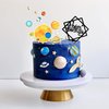 40PCS Astronaut Space Cake Toppers Outer Space Astronaut Figurine Meteorite Planet Rocket Stars and Gold Silver Ball Space Theme Cake Decorations for Baby Shower Kids Birthday Party Supplies