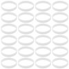 Ipetboom 100pcs Silicone Wristbands, Silicone Bracelet Luminous Glow in The Dark Bracelets Glow Bracelets Wristbands Glow Bands White Silicone Wristbands for Party Favors