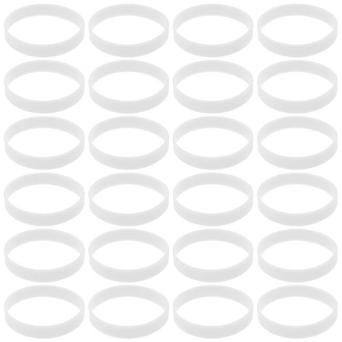 Ipetboom 100pcs Silicone Wristbands, Silicone Bracelet Luminous Glow in The Dark Bracelets Glow Bracelets Wristbands Glow Bands White Silicone Wristbands for Party Favors