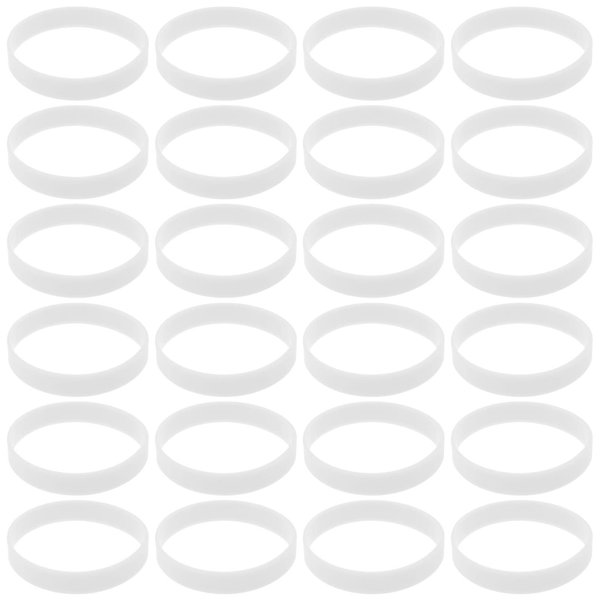 Ipetboom 100pcs Silicone Wristbands, Silicone Bracelet Luminous Glow in The Dark Bracelets Glow Bracelets Wristbands Glow Bands White Silicone Wristbands for Party Favors