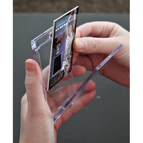 UVBLOC 130pt One Touch Card Holders (5 Pack) Magnetic Baseball Card Sleeves for Trading Thick Jersey Patch Cards Hard Case Protectors Sports Football Hockey Basketball Soccer Pokemon