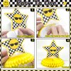 NANAGALI 9 Pcs Two Cool Honeycomb Centerpiece Two Cool Birthday Party Decorations - Happy Face 2nd Table Toppers Centerpieces Birthday Party favors for Boy