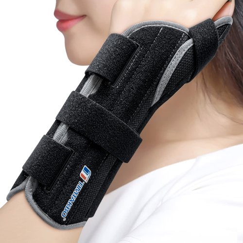 TIMTAKBO Thumb Wrist Brace, Carpal Tunnel Wrist Thumb Spica Splint, Wrist Splint Night Support Thumb Stabilizer, Wrist Brace Hand Brace for Sprained Wrist, Arthritis, Tendinitis, Ligament Injury, Left Hand, M