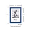 Malden International Designs Navy Blue Concept Wood Picture Frame, 5x7, Blue, 1 Count (Pack of 1)