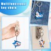 MTLEE Shark Keychains for Backpacks 8 Style Shark Key Ring Cute Shark Under the Sea Party Favors for Sea Birthday Party Supplies Rewards Carnival Prizes Set Gifts for People(24 Pcs)