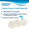 HQRP 2-pack Foam & Felt Filter Kit Compatible with Shark Navigator NV100, NV100 26, NV105, NV106, UV300, UV300 26 Upright Vacuum Cleaner, Replacement parts XFF450, XFL100