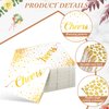 Geelin 180 Pieces Cheers Napkins Gold Cocktail Napkins Beverage Paper Napkins Disposable Bar Napkins for Wedding Reception Anniversary Birthday party Decorations, 5 x 5 Inch(Simple)