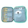 Jorisha Knitting Needles Case Crochet Hooks Organizer Zipper Bag,Portable Travel Storage Pouch Bag for Carrying Circular Knitting Needles,Crochet Hooks,Knitting Accessories,Sewing Tools(Green Lily)