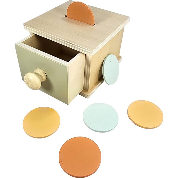 Adventure Awaits! Montessori Wooden Coin Bank Coordination Toy for Toddlers | Kids Shape Sorting Activity for Dexterity