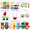 TOPZEA 12 Pack Hand Puppet Making Kit, Kids Craft and Art Aupplies Felt Sock Puppet Creative DIY Make Your Own Puppets Kits with Pompoms and Wiggle Googly Eyes Storytelling Role Play Party Supplies