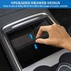 Linkstyle Center Console Organizer Tray for Latest 2021 Tesla Model 3/Y Interior Accessories Flocked Armrest Hidden Cubby Drawer Storage Box with Pen and Card Holder