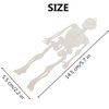 Ishang Glow in The Dark Fake Skeleton Set of 12 pcs, Night Light Illusion Luminous Realistic Plastic Fake Skull Spooky Ghost for Halloween Trick Toys Wall Hanging Decorative Props (White)