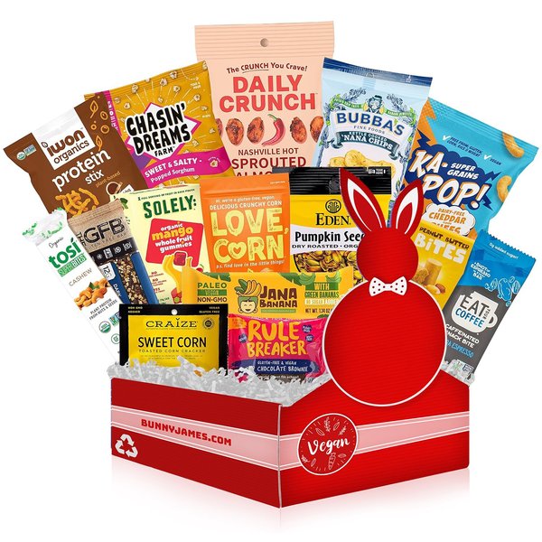 Vegan Gluten Free Dairy Free Healthy Snacks: Variety of Premium Vegan GF Snacks For A Vegan Gift Basket, Vegan Care Package, Or Gluten And Dairy Free Snacks Gift Basket