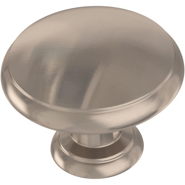 Franklin Brass Round Ringed (10-Pack) Cabinet Knobs Satin Nickel Drawer Knobs Kitchen Cabinet Knobs for Dresser Drawers Pulls and Knobs 1-1/4" Closet Door Knobs P35597K-SN-B