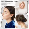 Cptots Small Hair Barrettes For Women No Slips Metal Snap Hair Clips For Thin Hair And Fine Hair,Brown Yellow,20 PCS,1.97 x 0.5 Inches