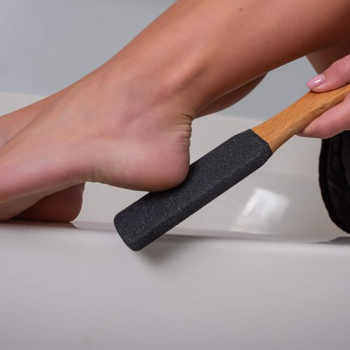 GranNaturals Wooden Foot File - Corn and Callus Remover for Feet - Dead Skin Exfoliator, Sander, Scrubber Filer Pedicure Rasp Tool for Wet + Dry Emery Board for Feet and Cracked Heel File Scraper