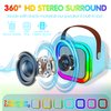 Mini Karaoke Machine,Portable Bluetooth Speaker with 2 Wireless Microphone for Kids Adults with Led Lights,Christmas Birthday Gifts for Girls Ages 4-12 Years Old Support USB/TF/AUX for Home Party,Blue