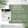 Nabila K Organic Bath Salts - Dead Sea Salt & Epsom Salt Scrub & Bath Soak - Exfoliates & Hydrates The Skin - Botanical Essential Oils & Extracts - Hibiscus Petals - 9.5 oz