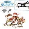 Tnisesm 121Pcs 6-22mm Spring Hose Clamp Assortment kits with Swivel Flat Band Fuel Hose Clamp Plier, Silicone Vacuum Hose Action Pipe Clamp Low Pressure Air Clip Clamp for Hose Clamps