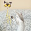 LUOZZY 6 Pcs Butterflies Cat Teaser Attachments Cat Wand Refills Teaser Cat Toy Replacements Interactive Cat Wand Toys