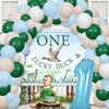 Sursurprise Duck Hunting First Birthday Decorations, One Lucky Duck Backdrop Mallard Duck Balloon Garland Arch Kit for Boys 1st Birthday Party Supplies