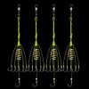 Dyxssm Fishing Feeder Carp Fishing Hooks with Fishing Spring Carp Feeder (Pack of 4) (Green, 10#)