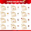 JOYIN 24 PCS Christmas Cards with Envelopes and Stickers, 12 White Different Designs Simplicity Bulk Xmas Greeting Cards 4" x 6" Inches for Wintertime Season, present Giving to Friends and Family