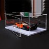 IDAFSA Clear Acrylic Display Case,Display Box Stand with White Base,with Door, Dustproof Protection Showcase for Collectibles Memorabilia Figurines ,12 Size Options (8x8x8 inch; 20x20x20cm)