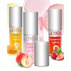 SUMEITANG 3Pcs Hydrating Lip Oil Set，Non-sticky Lip Oils Gloss Lip Balm Lip Care，Deeply Nourishing and Repairing Prevents Lips Chapped and Lighten Lip Lines(Honey，Peach，Strawberry)