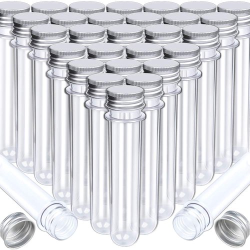 HNYYZL Bestsupplier 30 Pack Science Party Test Tubes 40 ml 25x140mm,Clear Plastic Test Tubes Gumball Candy Tubes, Bath Salt Vials Christmas Birthday Gifts