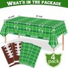 Ertyjikg 4 Pack Football Party Decorations Tablecloths Football Party Supplies Disposable Plastic Football Tablecloth for Football Birthday Party Decorations Game Day Tailgate Decorations, 87 X 51in