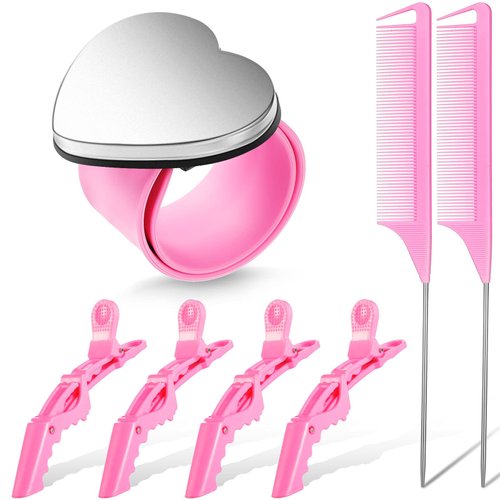 Nuenen Hair Braiding Tools 7 Pieces Set Including Magnetic Pin Wristband, Stainless Steel Rat Tai...