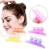 Sonew 12Pcs / Set Colorful Hair Clips Lovely Butterfly Holding Hair Hold Clip Hair Section Claw Clamps Hairdressing Tool(Clear)